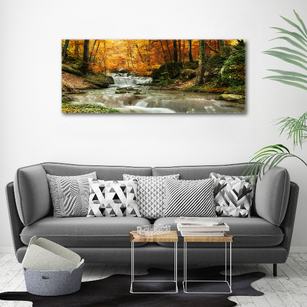 Acrylic print Waterfall in the forest