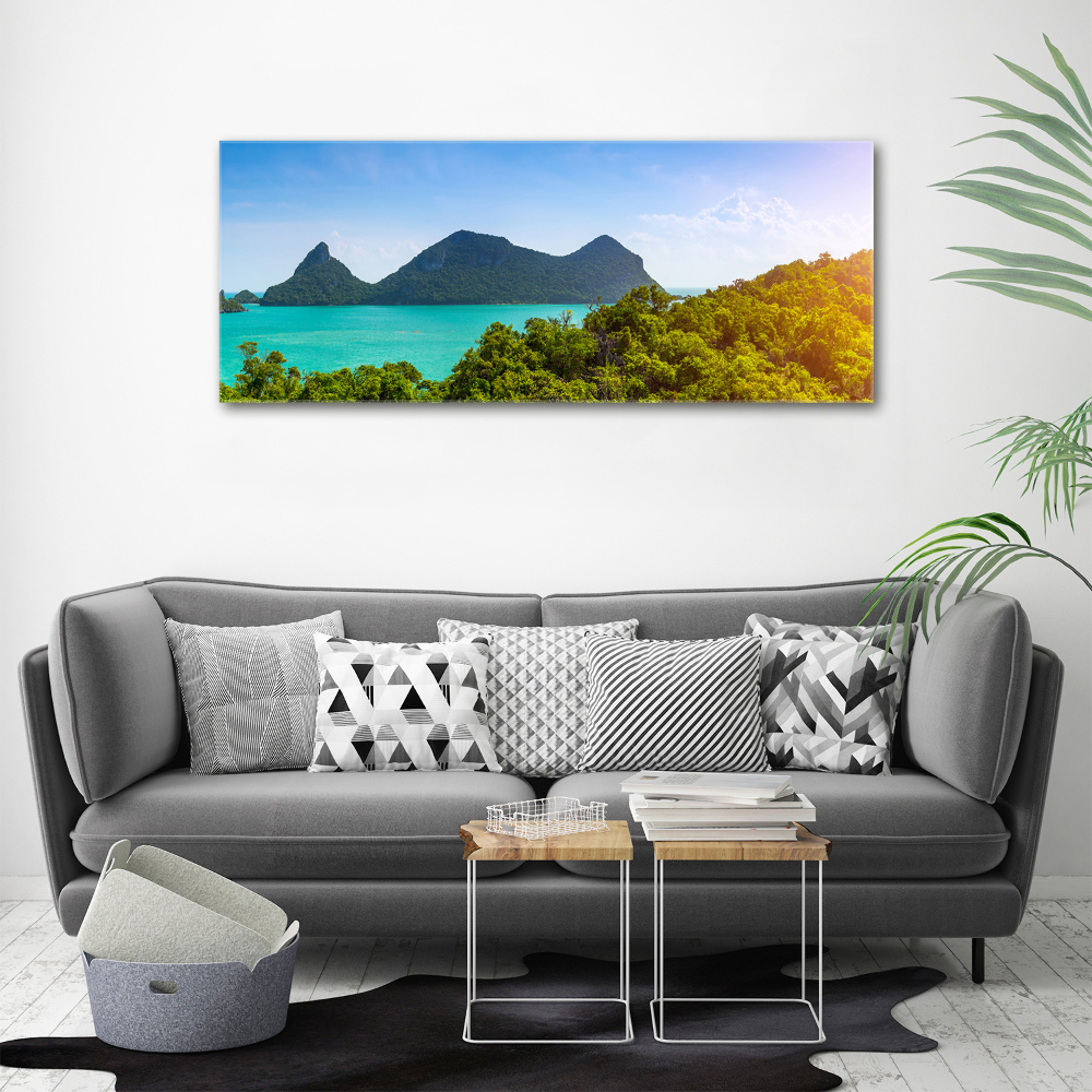 Glass acrylic wall art Panorama Thailand