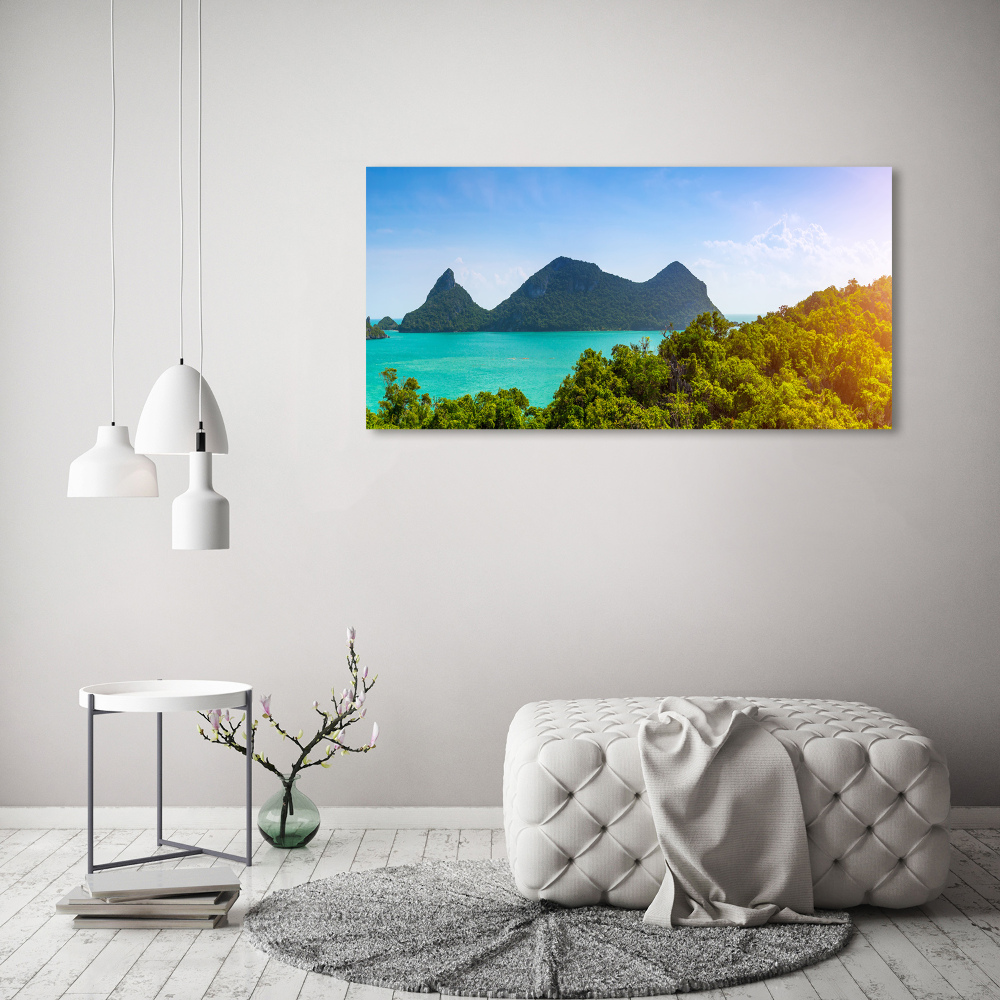 Glass acrylic wall art Panorama Thailand