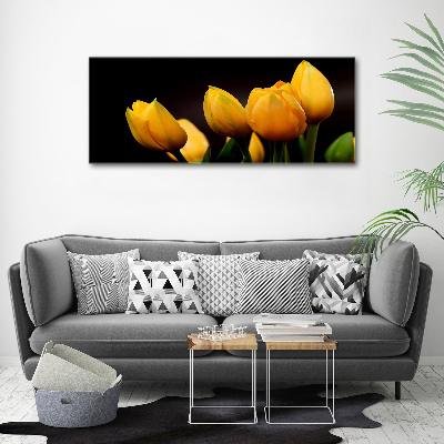 Acrylic print Yellow tulips