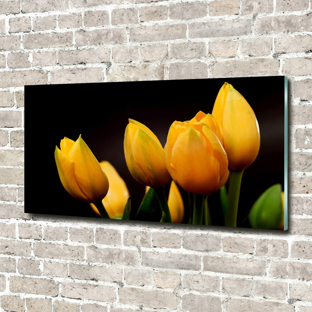 Acrylic print Yellow tulips