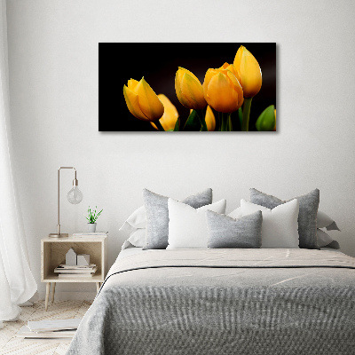 Acrylic print Yellow tulips