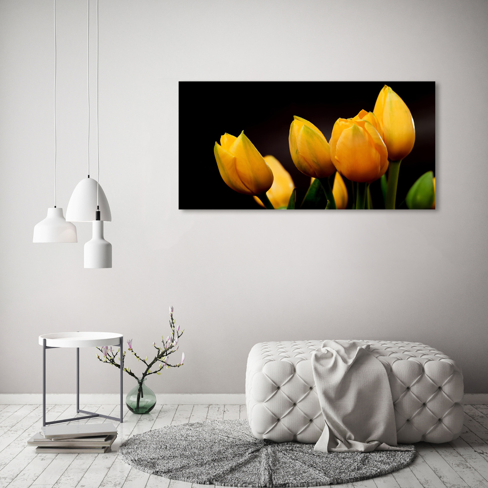 Acrylic print Yellow tulips