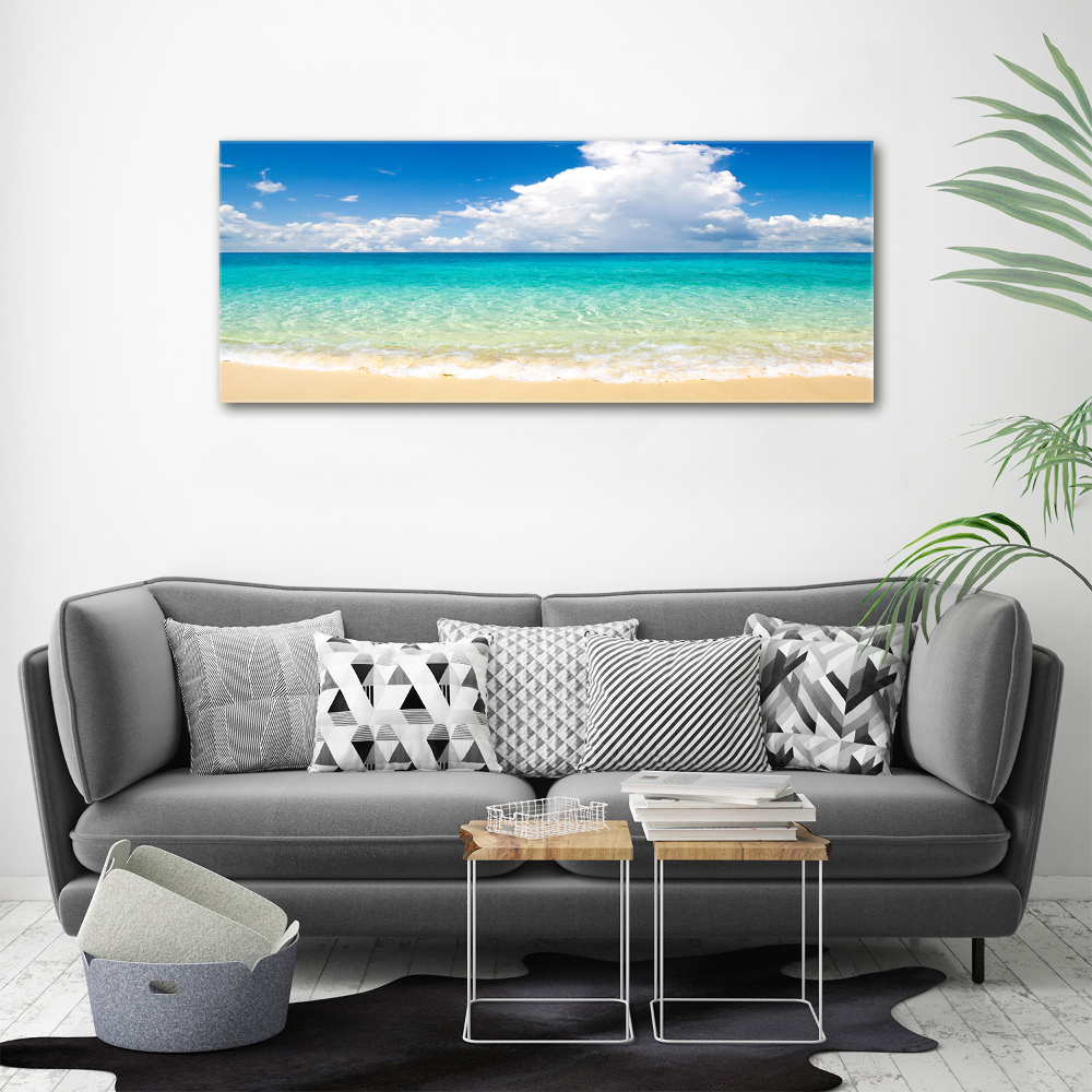 Glass acrylic wall art Paradise beach