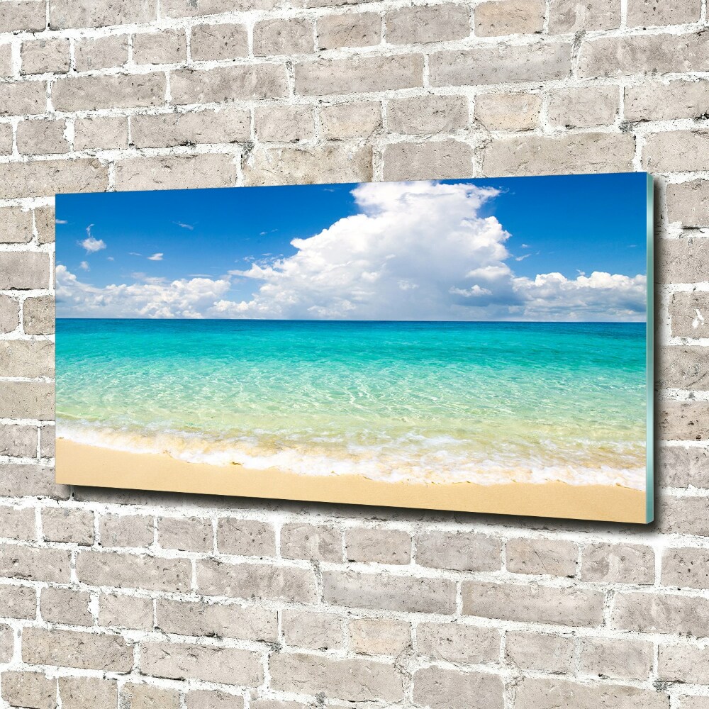 Glass acrylic wall art Paradise beach