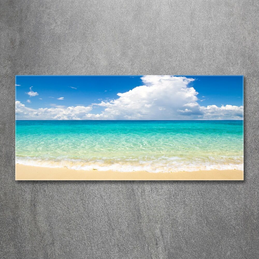 Glass acrylic wall art Paradise beach