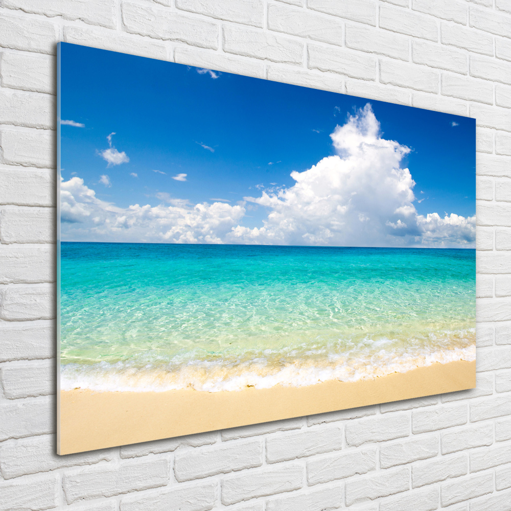 Glass acrylic wall art Paradise beach