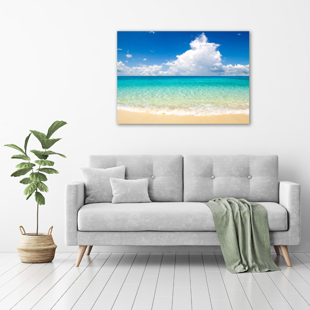 Glass acrylic wall art Paradise beach