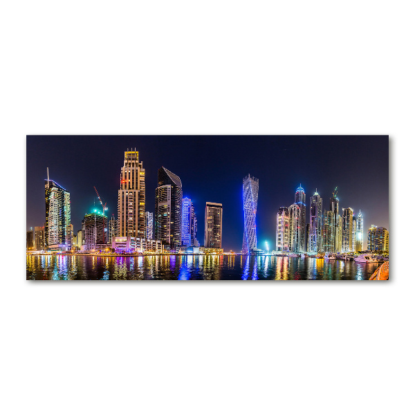 Glass acrylic wall art Dubai at night