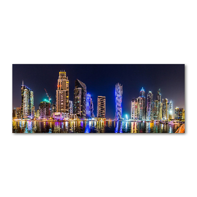 Glass acrylic wall art Dubai at night