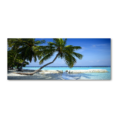 Glass acrylic wall art Tropical beach