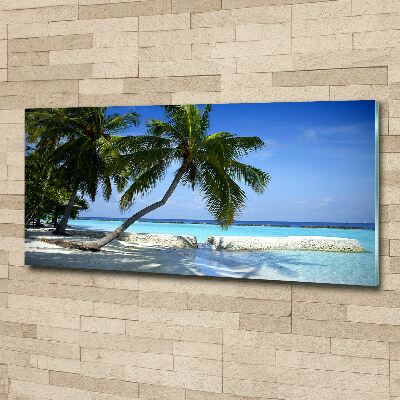 Glass acrylic wall art Tropical beach