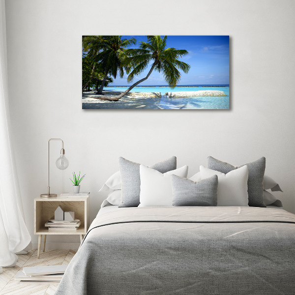 Glass acrylic wall art Tropical beach