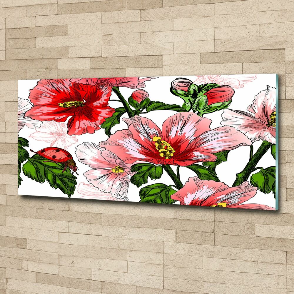 Wall art acrylic Hibiscus