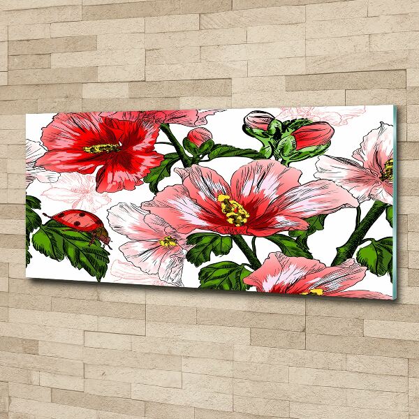 Wall art acrylic Hibiscus