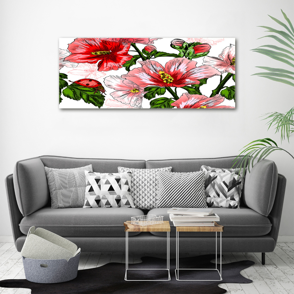 Wall art acrylic Hibiscus