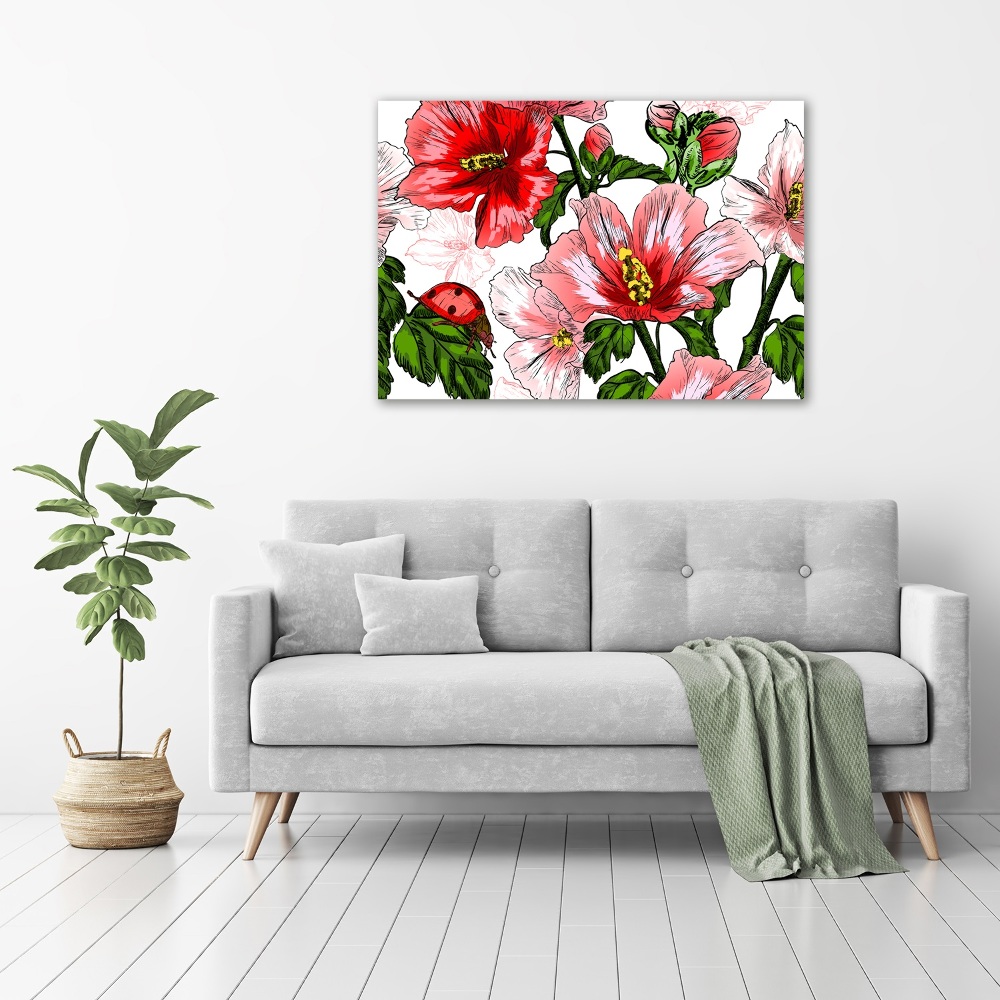 Wall art acrylic Hibiscus