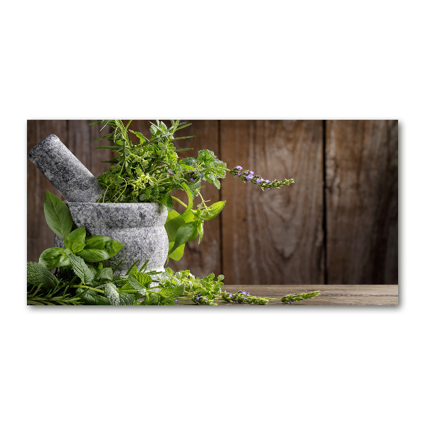 Print on acrylic Herbs in a mortar