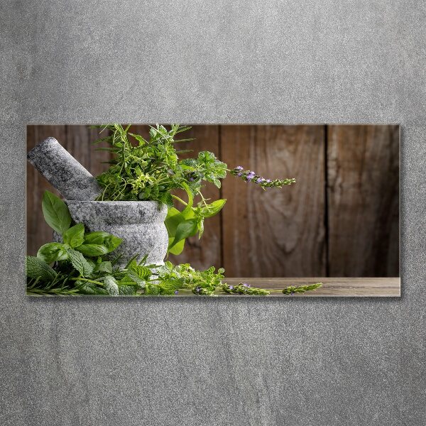 Print on acrylic Herbs in a mortar