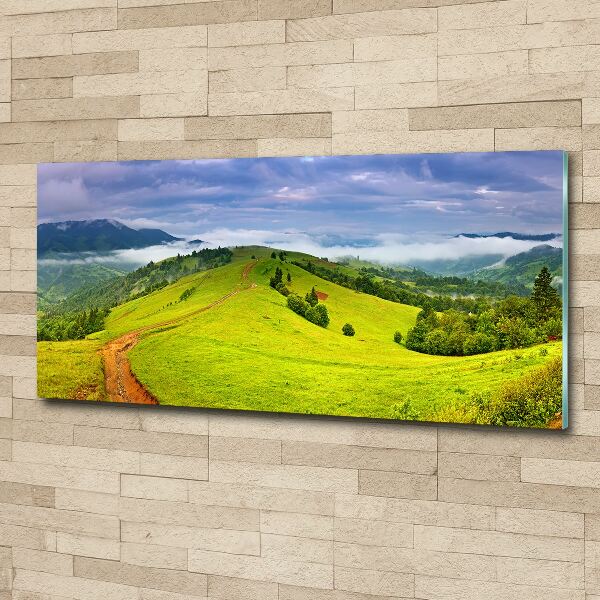 Acrylic wall picture Green hills