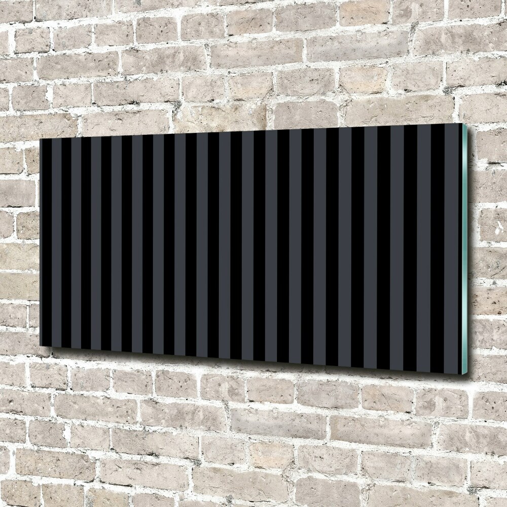 Acrylic print Black and gray stripes