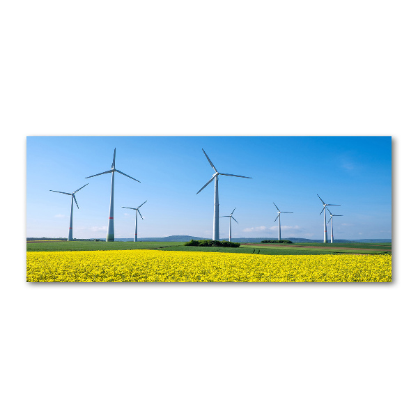 Print on acrylic Windmills in the field