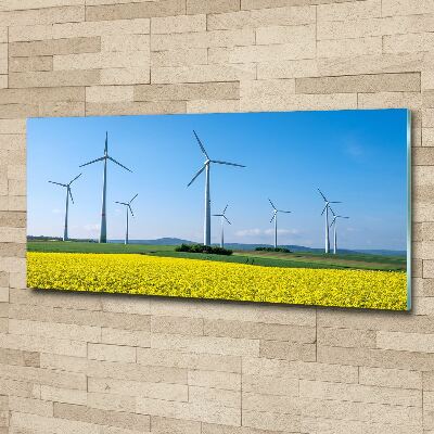 Print on acrylic Windmills in the field