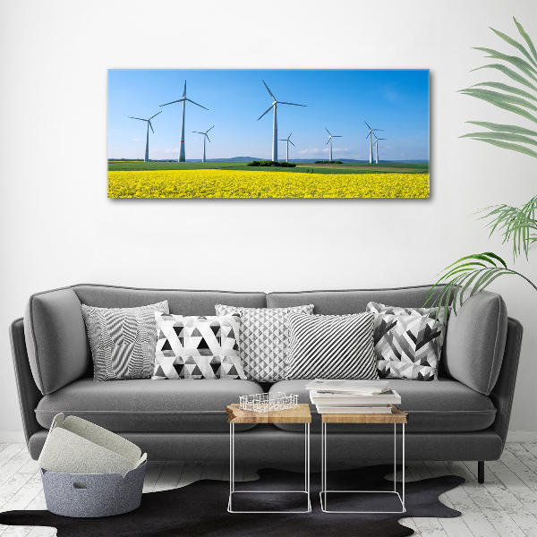 Print on acrylic Windmills in the field