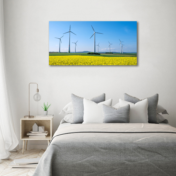 Print on acrylic Windmills in the field