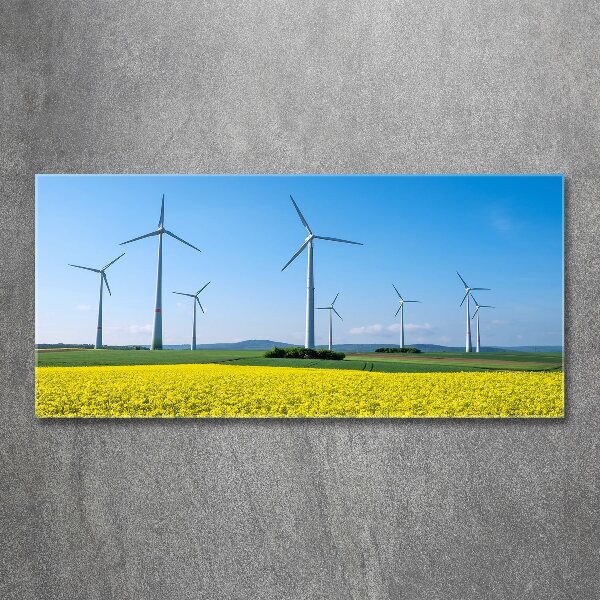 Print on acrylic Windmills in the field