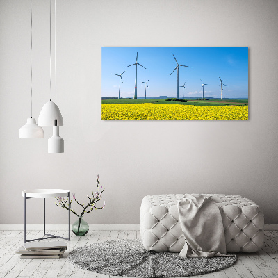 Print on acrylic Windmills in the field