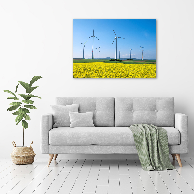 Print on acrylic Windmills in the field