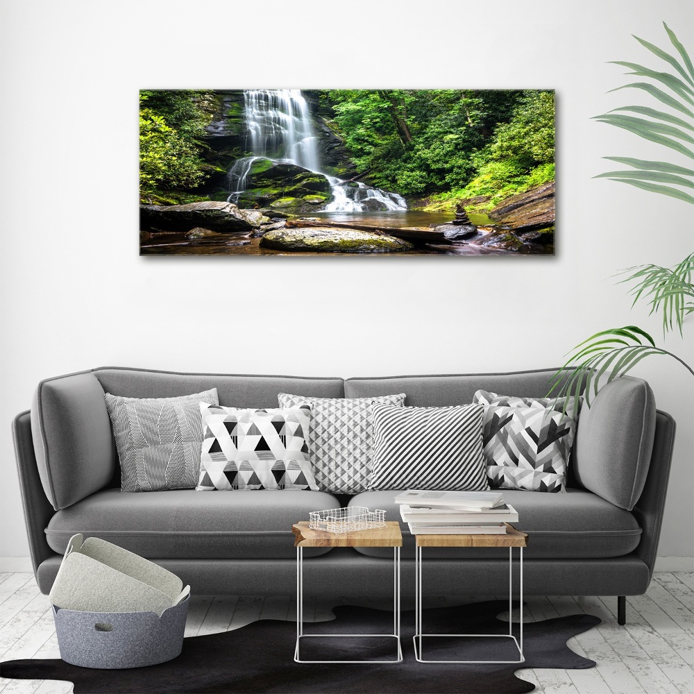 Print on acrylic Waterfall in the forest