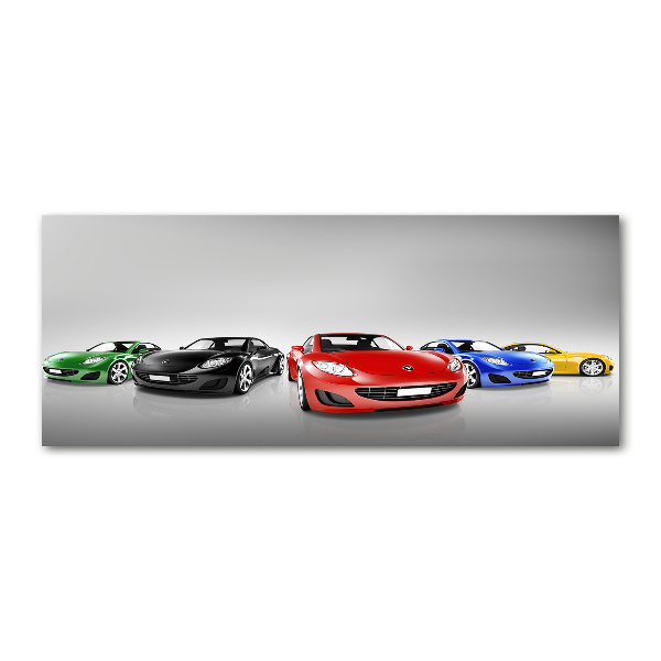 Acrylic wall art Colorful cars