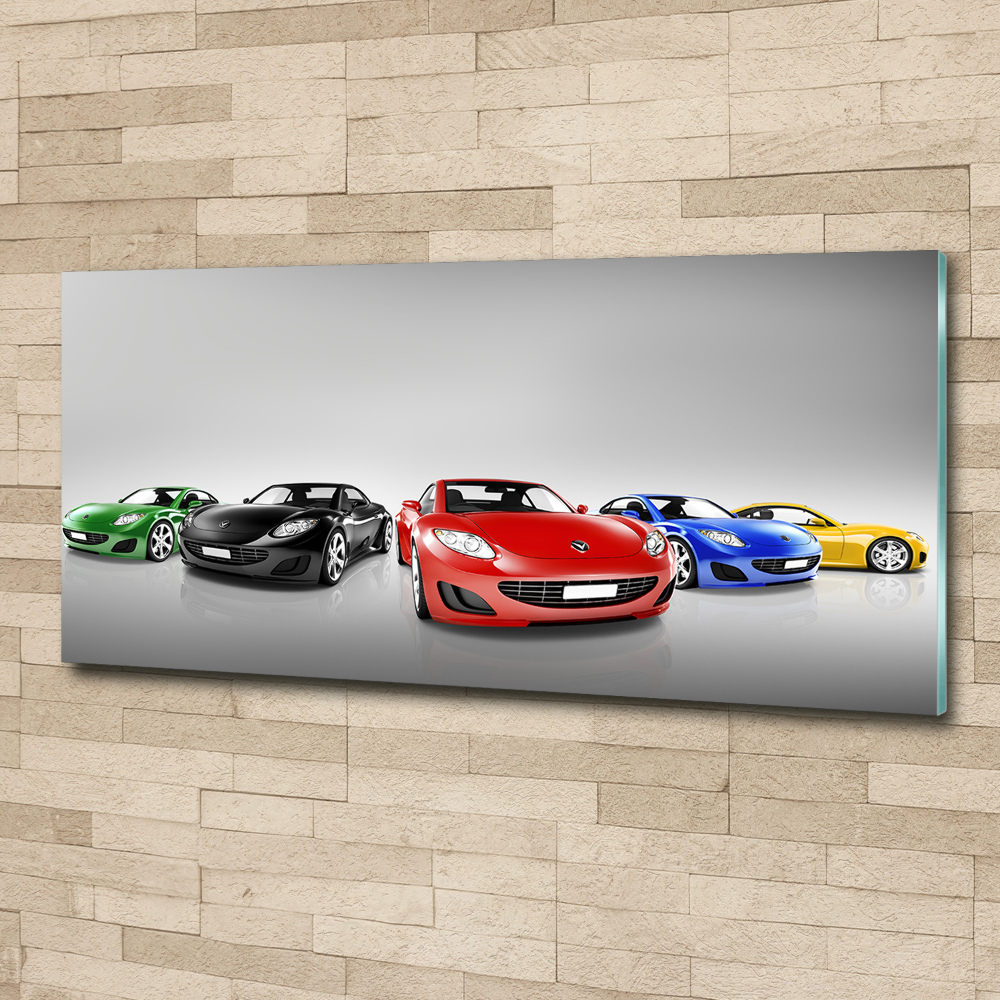 Acrylic wall art Colorful cars