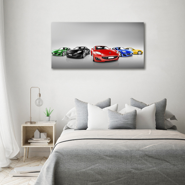 Acrylic wall art Colorful cars