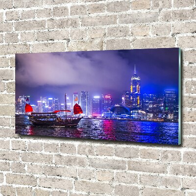 Print on acrylic Hong Kong at night