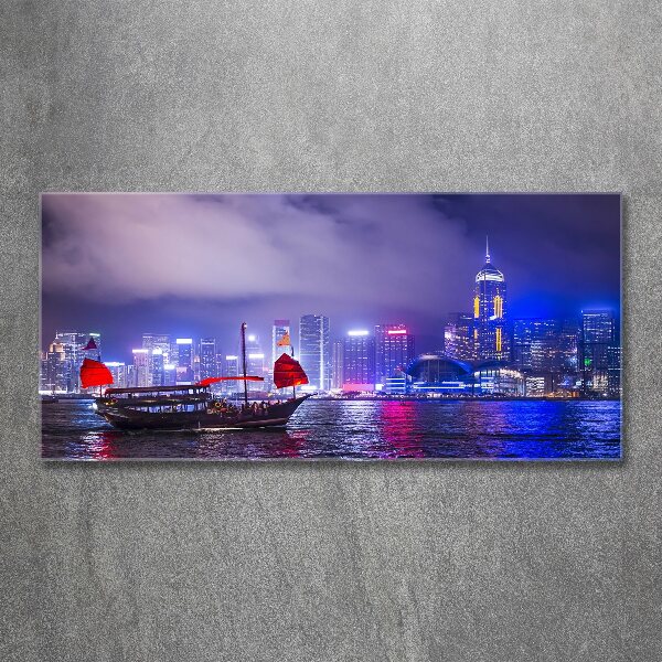 Print on acrylic Hong Kong at night