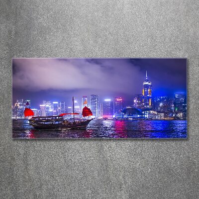 Print on acrylic Hong Kong at night