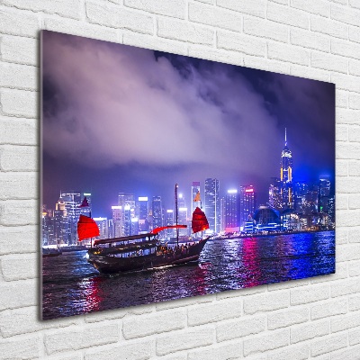 Print on acrylic Hong Kong at night