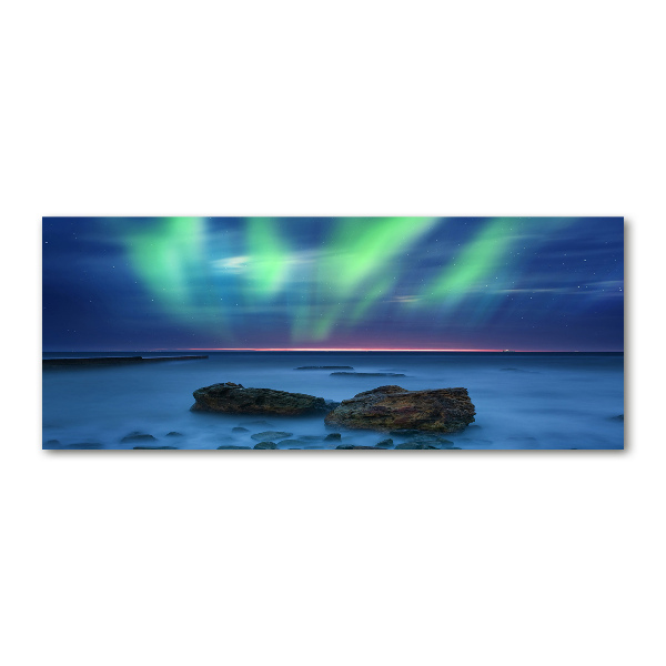 Glass acrylic wall art Northern lights