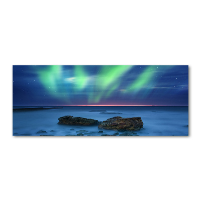 Glass acrylic wall art Northern lights