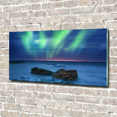 Glass acrylic wall art Northern lights