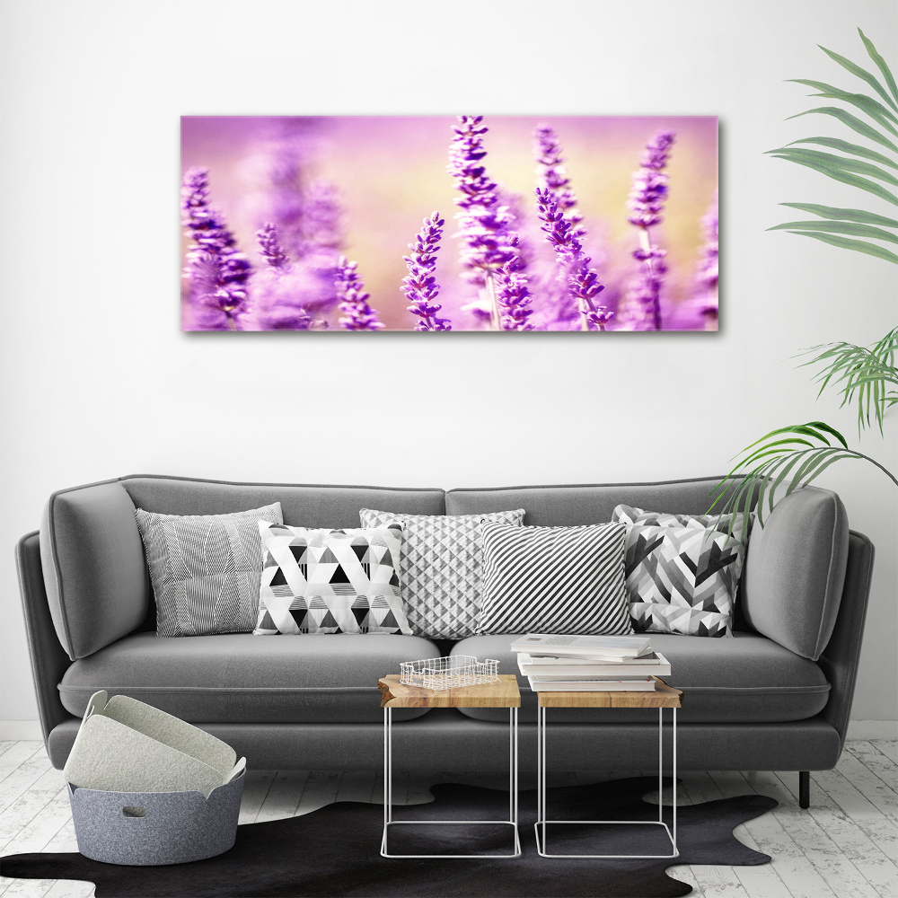 Glass acrylic wall art Lavender