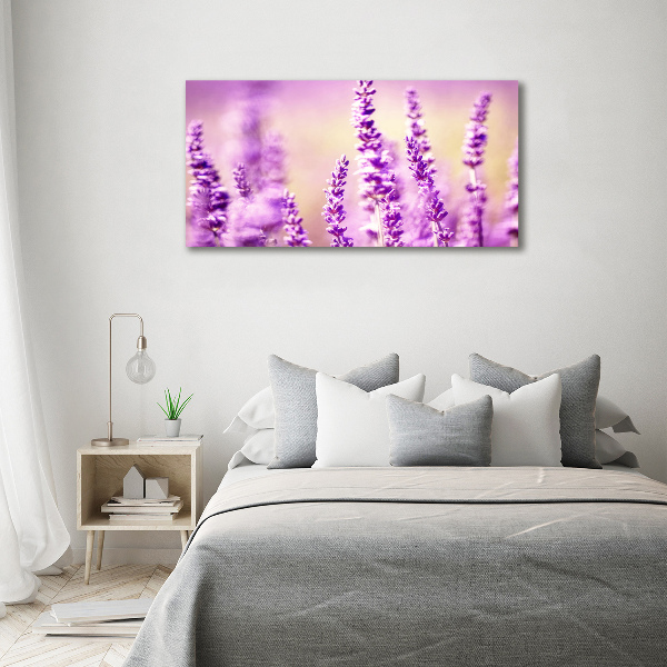 Glass acrylic wall art Lavender