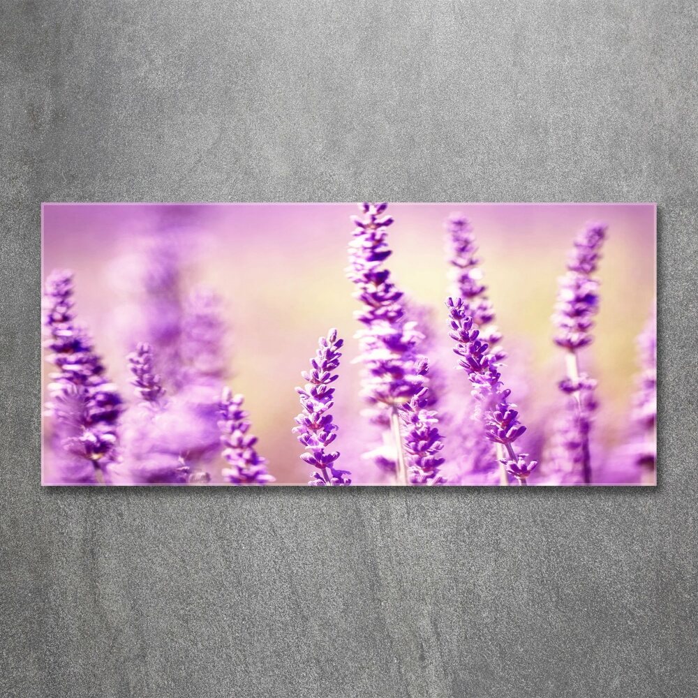 Glass acrylic wall art Lavender