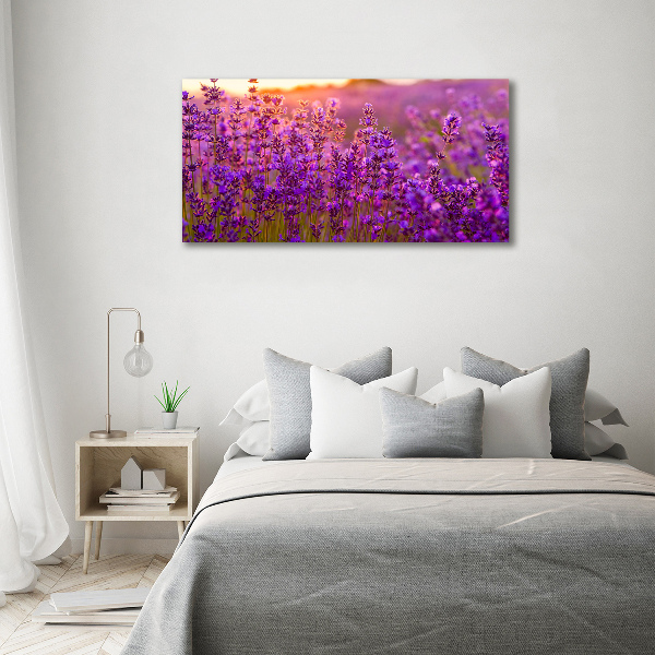 Glass acrylic wall art Lavender field