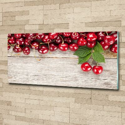 Print on acrylic Cherries on wood