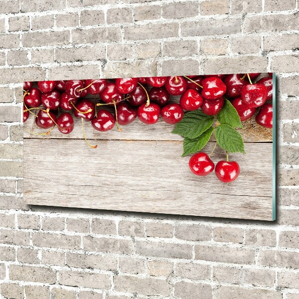 Print on acrylic Cherries on wood