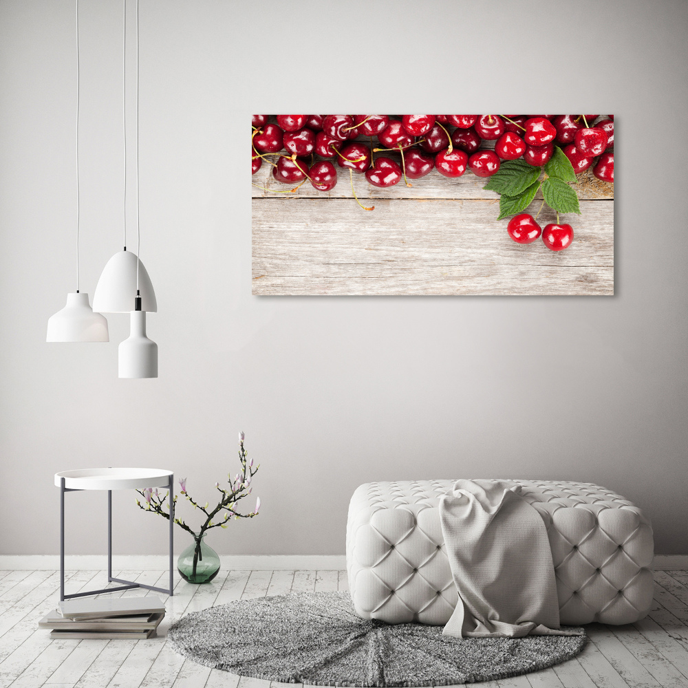 Print on acrylic Cherries on wood